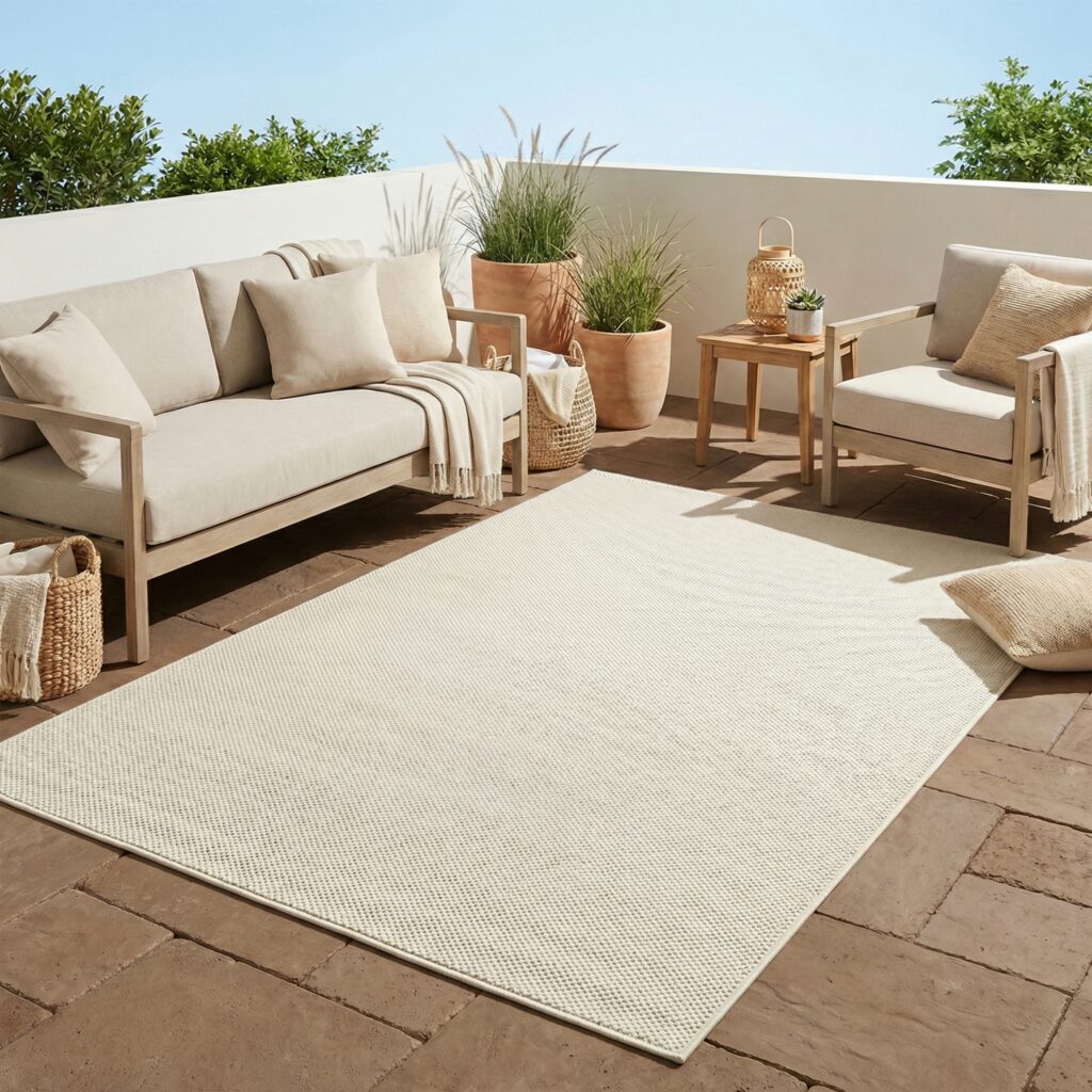 Alfombra Exterior Calma Crema