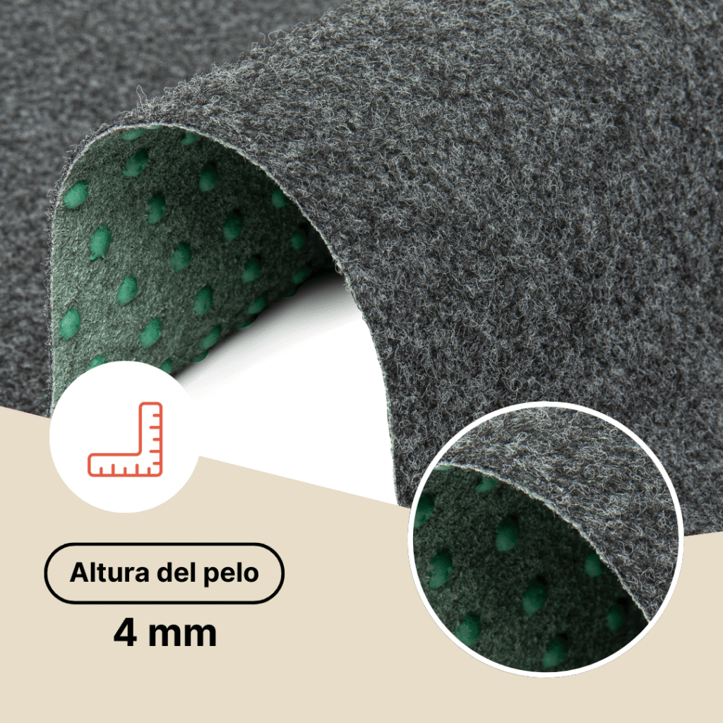 Césped Artificial Pemba Gris 4 mm