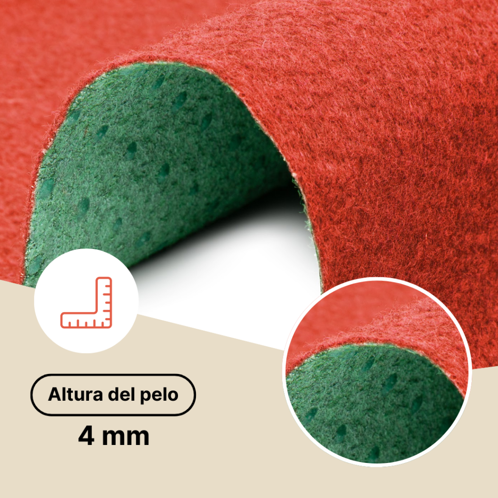 Césped Artificial Pemba Rojo 4 mm
