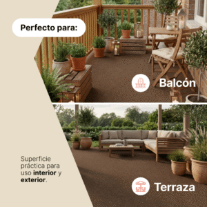 Césped Artificial Pemba Marrón 4 mm