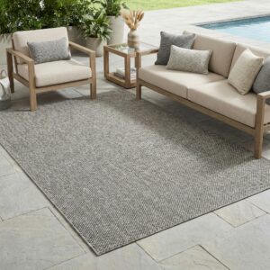 Alfombra Exterior Calma Gris Oscuro