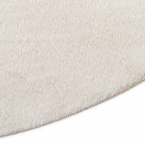 Alfombra Lumi Redonda Crema Antideslizante