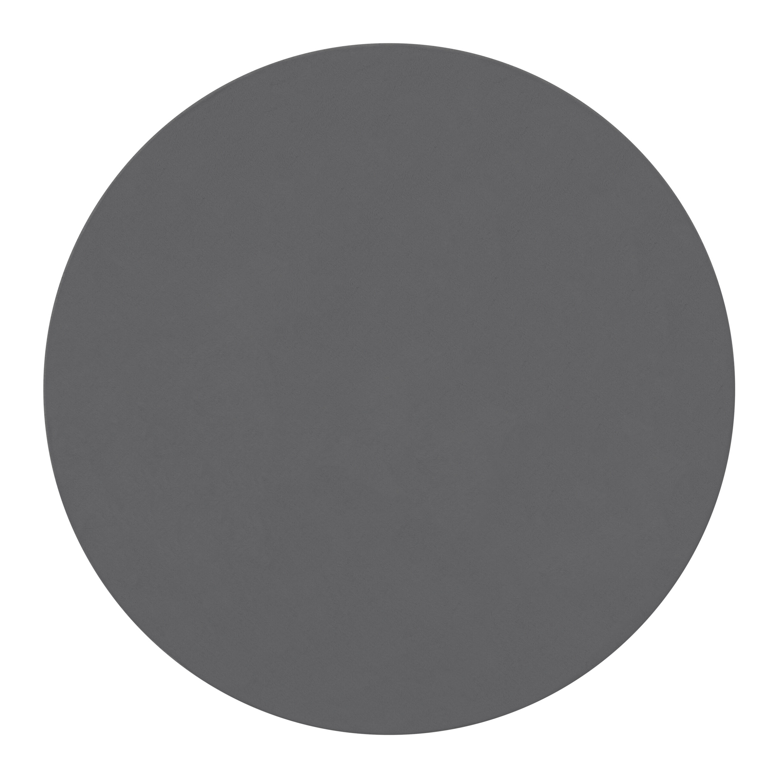 Alfombra Lumi Redonda Gris Oscuro Antideslizante