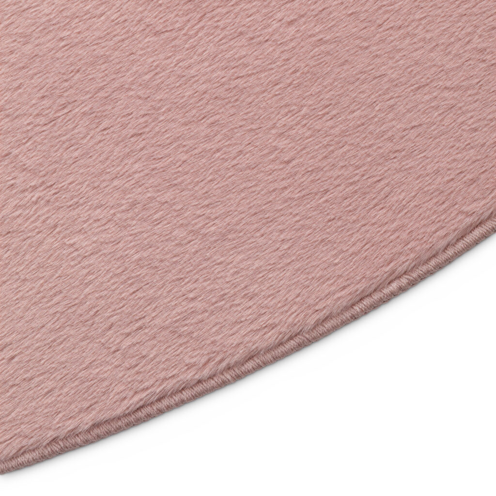 Alfombra Lumi Redonda Rosa Antideslizante