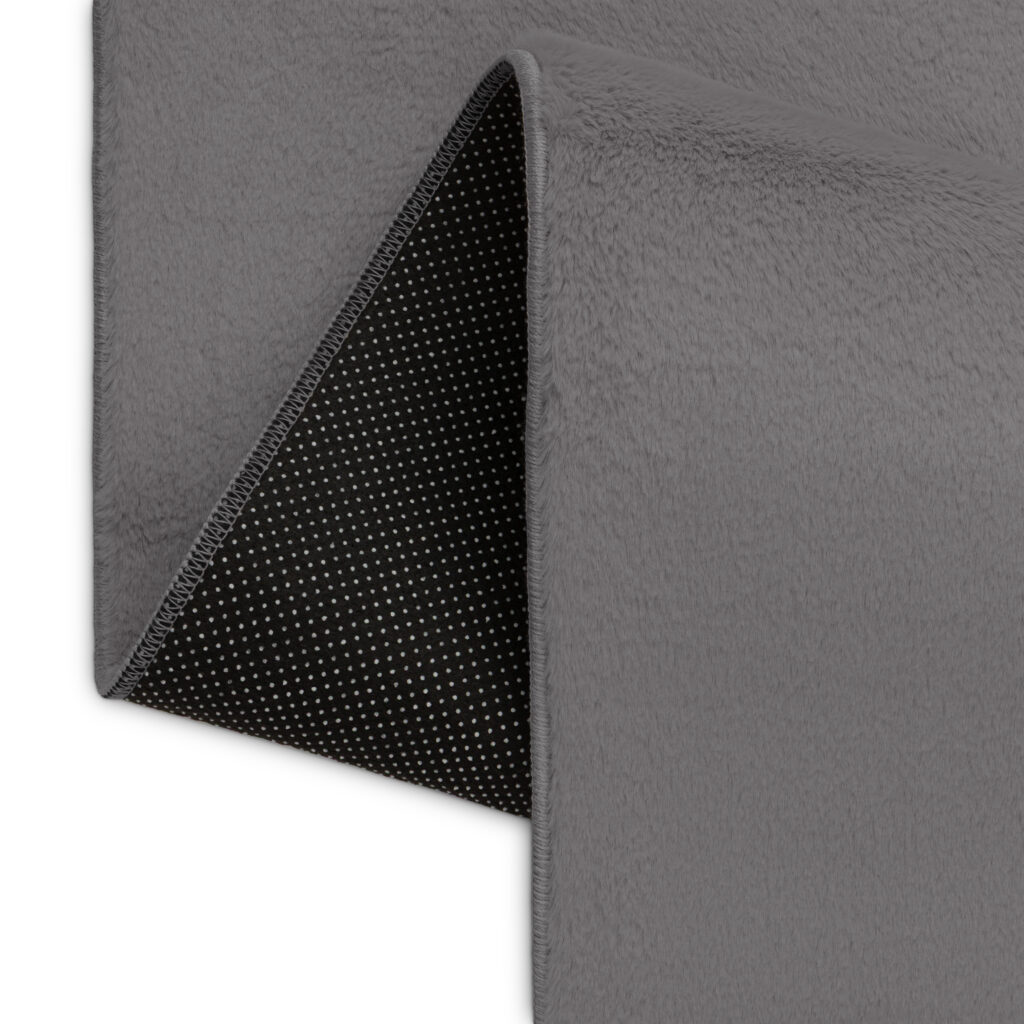 Alfombra Lumi Cuadrada Gris Oscuro Antideslizante