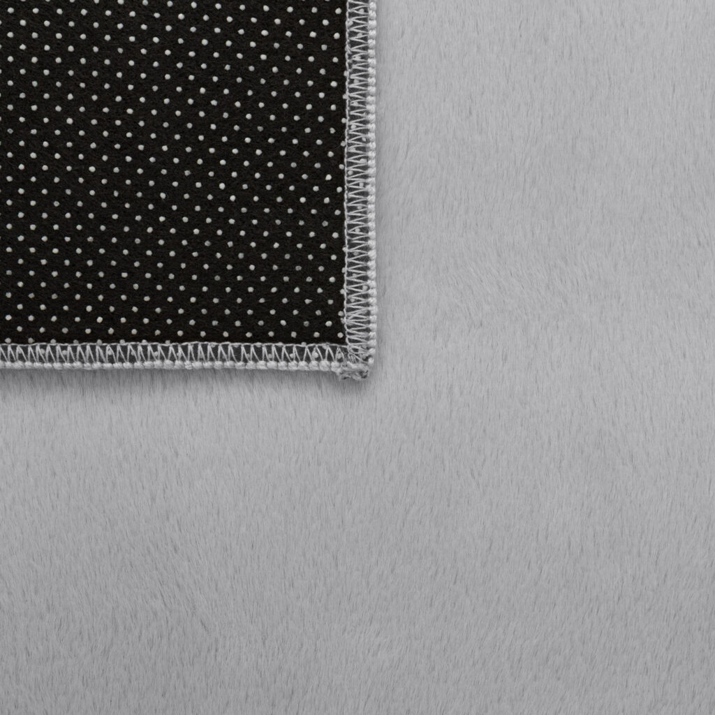 Alfombra Lumi Cuadrada Gris Claro Antideslizante