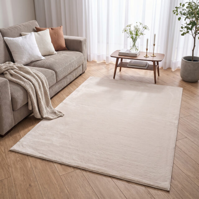 Alfombra Lumi Crema Antideslizante