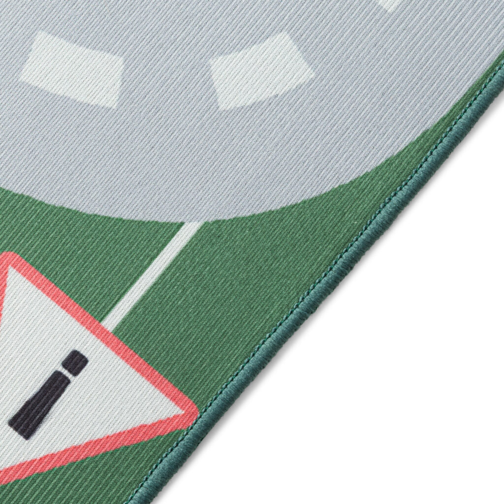 Alfombra Infantil Snooki Verde Carretera Antideslizante