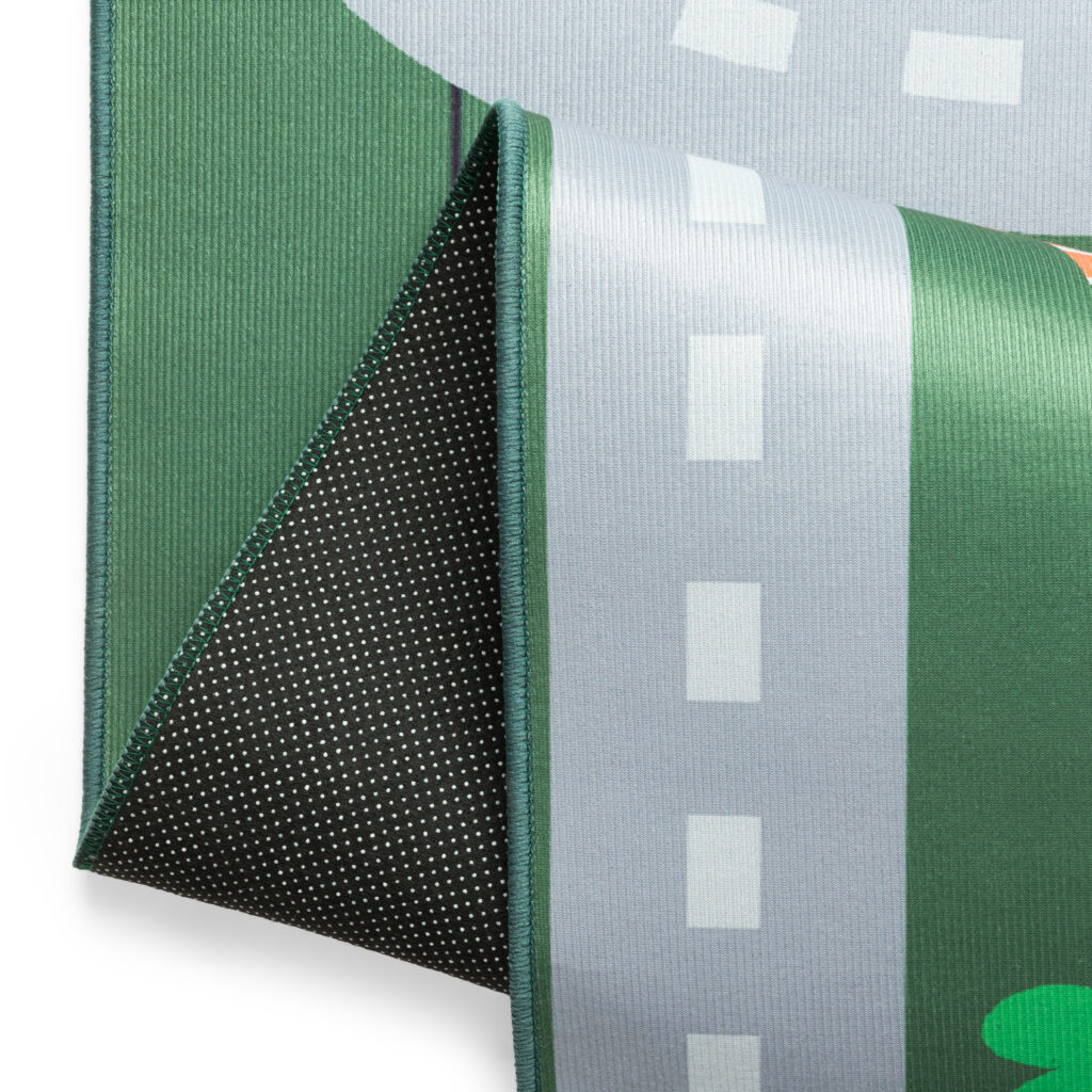 Alfombra Infantil Snooki Verde Carretera Antideslizante