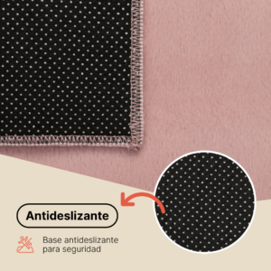 Alfombra Lumi Cuadrada Gris Oscuro Antideslizante