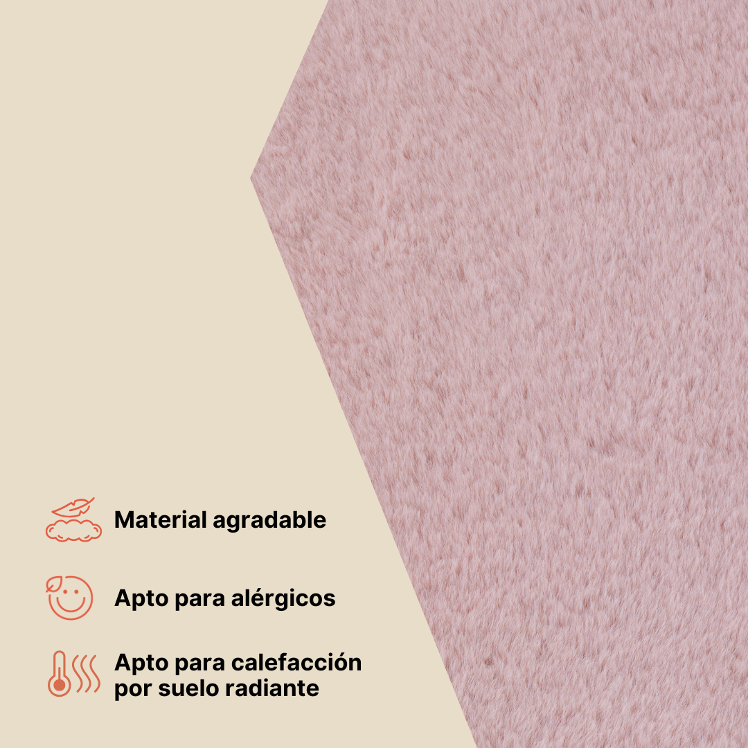 Alfombra Lumi Redonda Beige Antideslizante