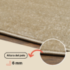 Alfombra Mono Cuadrada Interior Exterior Beige