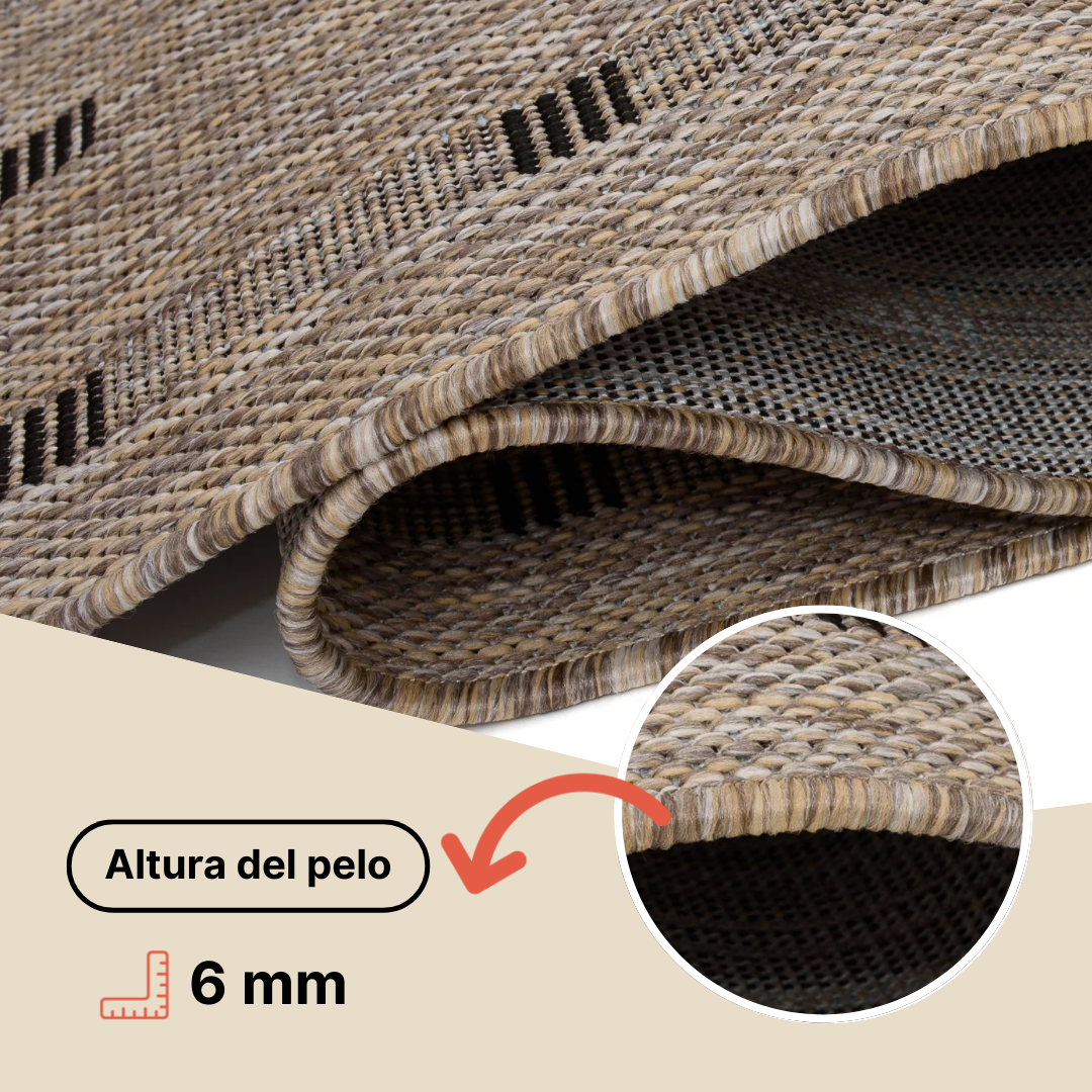 Alfombra de Pasillo Mono Indoor Outdoor Crema