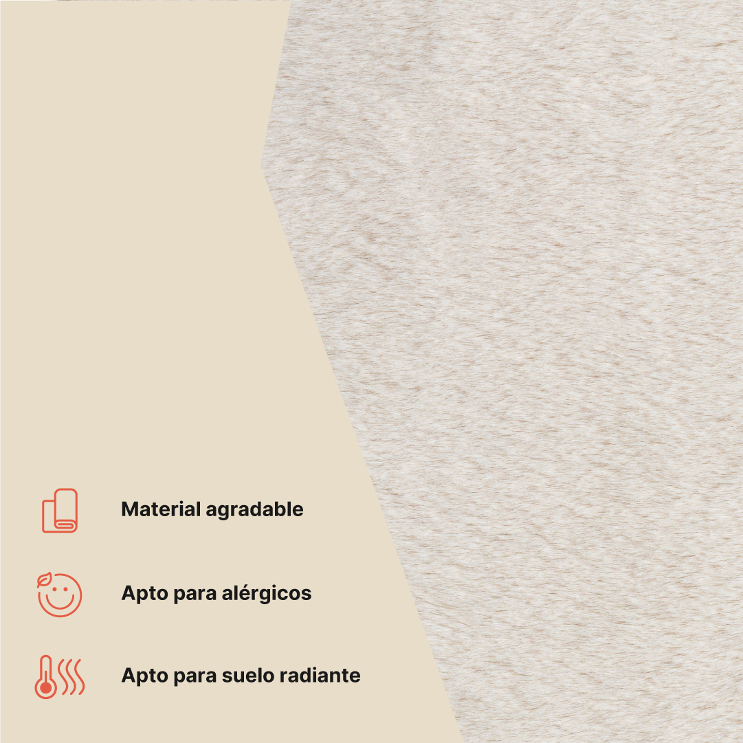 Alfombra Lumi Crema Antideslizante