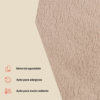 Alfombra Lumi Redonda Beige Antideslizante