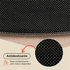 Alfombra Lumi Redonda Beige Antideslizante