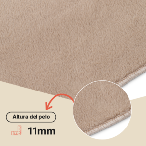 Alfombra Lumi Redonda Marrón Antideslizante