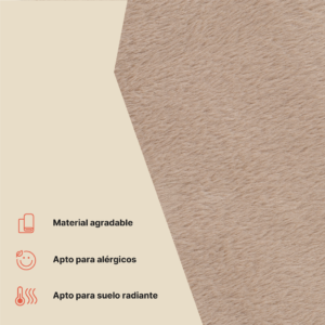 Alfombra Lumi Redonda Marrón Antideslizante