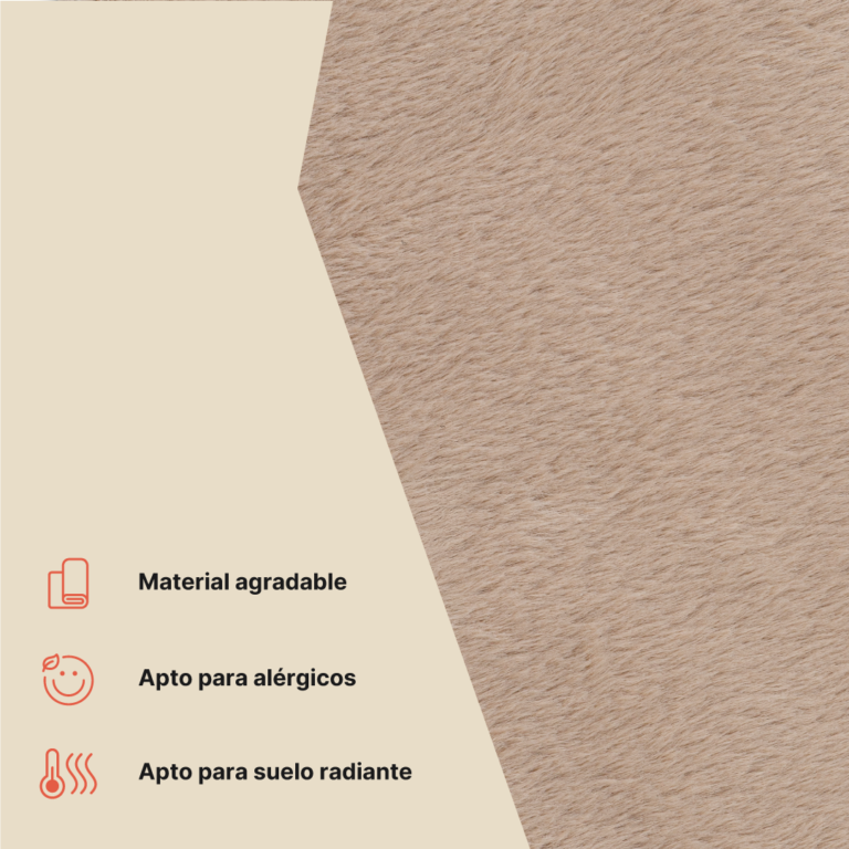 Alfombra Lumi Redonda Marrón Antideslizante