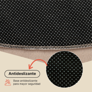 Alfombra Lumi Redonda Marrón Antideslizante