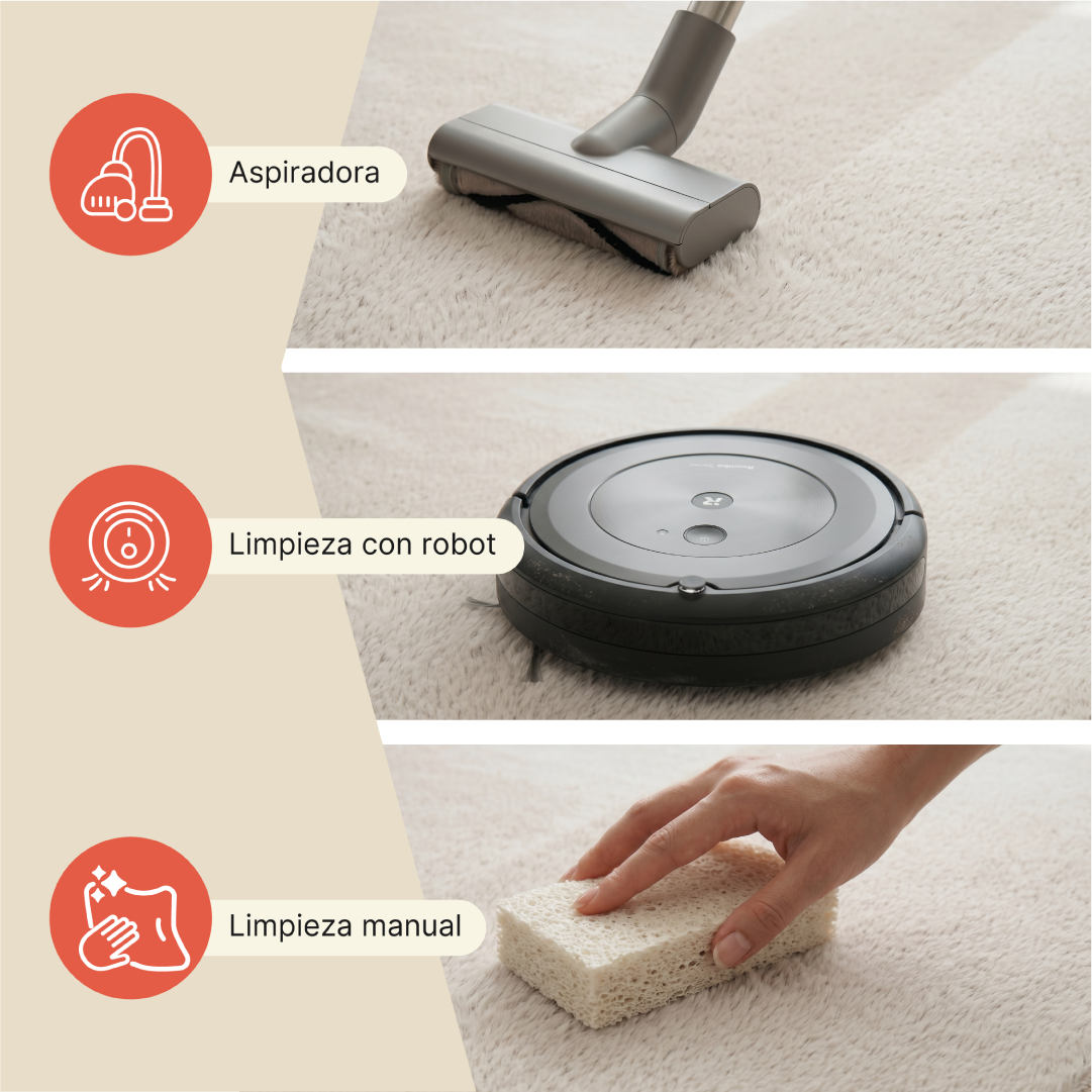 Alfombra Lumi Redonda Crema Antideslizante
