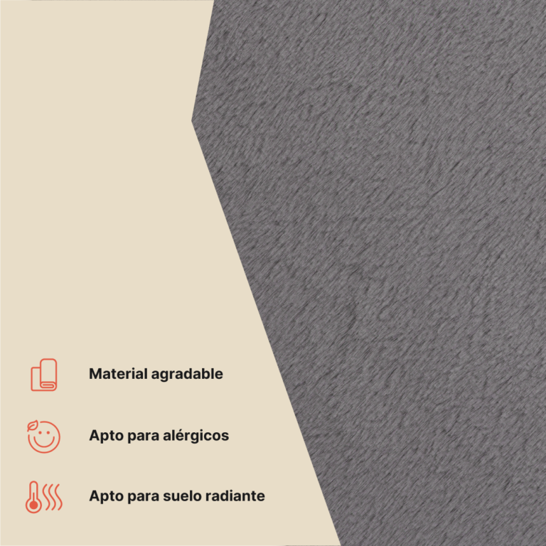 Alfombra Lumi Redonda Gris Oscuro Antideslizante