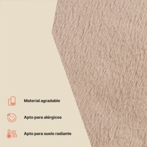 Alfombra Lumi Cuadrada Beige Antideslizante