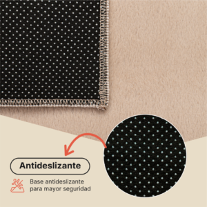 Alfombra Lumi Cuadrada Beige Antideslizante