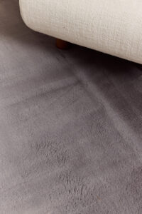 Alfombra Lumi Redonda Gris Oscuro Antideslizante