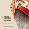 Alfombra Atlas Ovalada Beige Marrón Motivo Floral