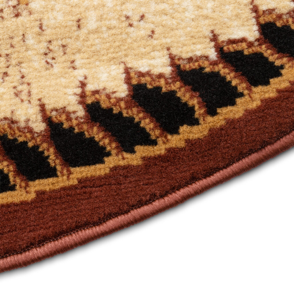 Alfombra Atlas Ovalada Beige Marrón Motivo Floral