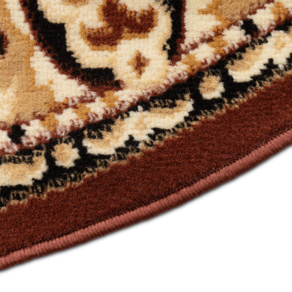 Alfombra Atlas Ovalada Clásico Beige Marrón Ornamento