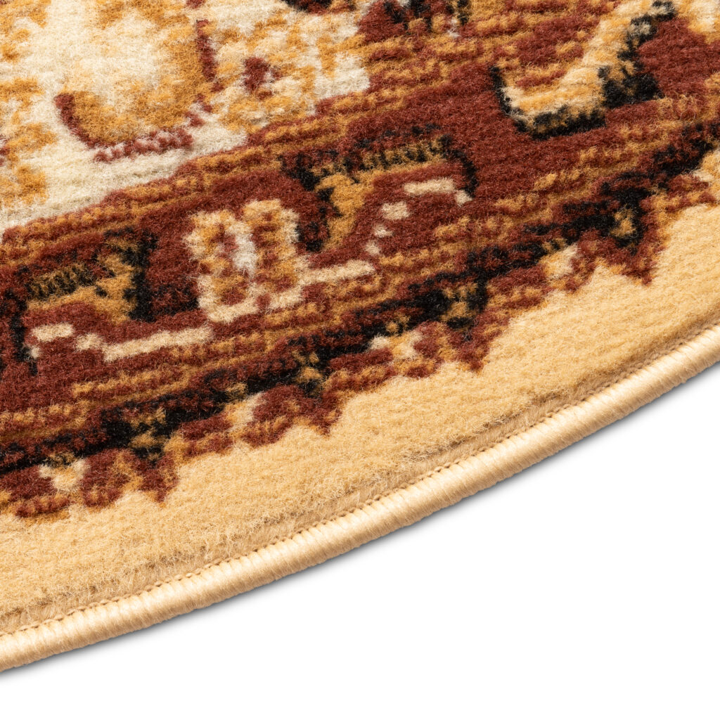 Alfombra Atlas Ovalada Beige Claro Ornamento