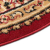 Alfombra Atlas Redonda Ornamento Rojo Beige