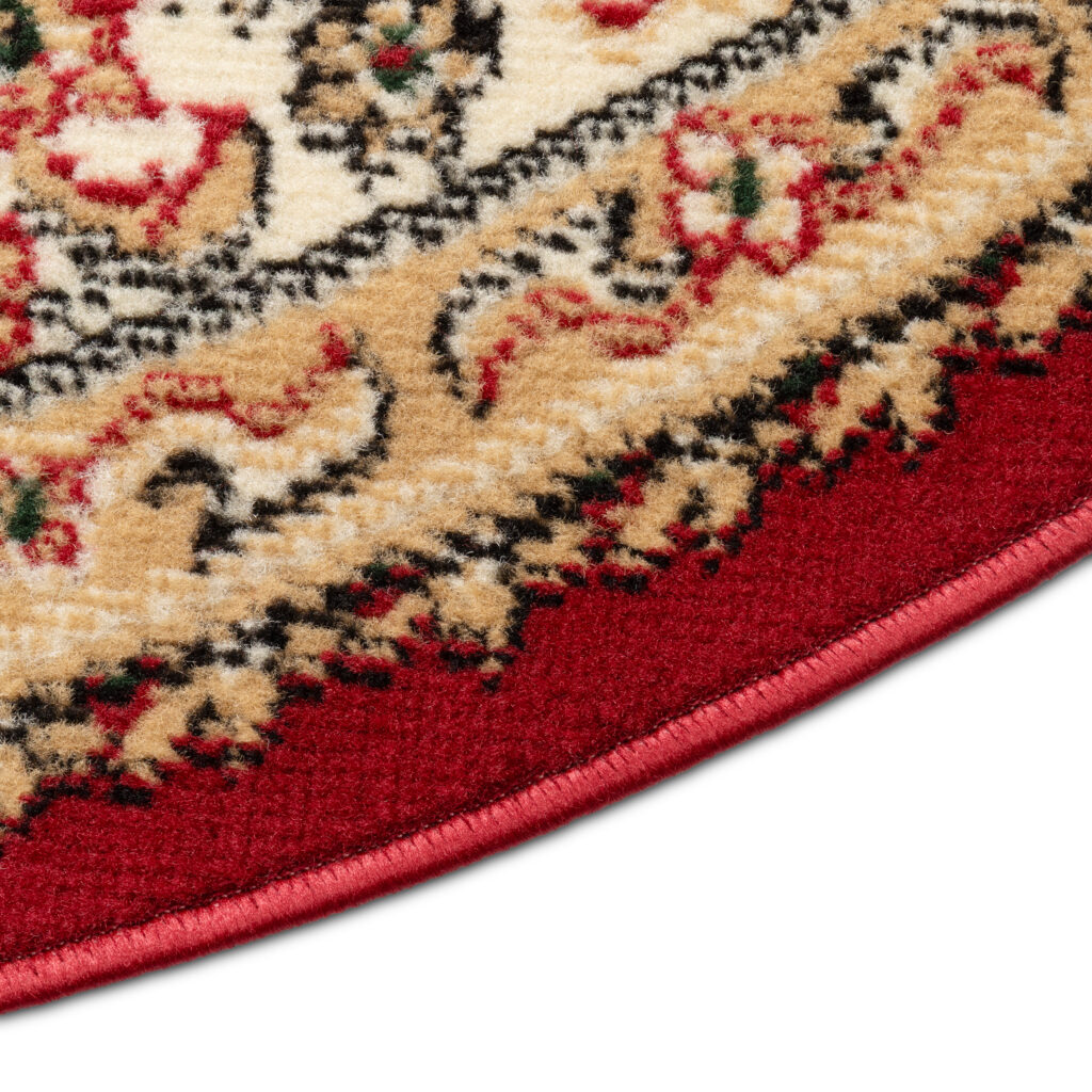 Alfombra Atlas Ovalada Rojo Beige Ornamento