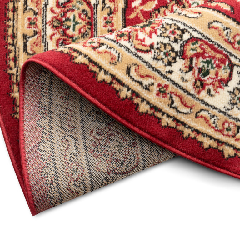 Alfombra Atlas Ovalada Rojo Beige Ornamento