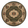 Alfombra Atlas Redonda Verde Beige Ornamento