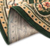 Alfombra Atlas Redonda Clásica Verde Beige Ornamento