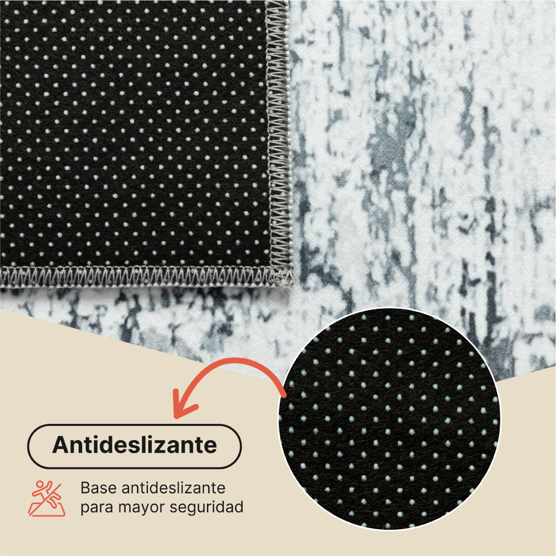 Alfombra Bari Gris Azul Marino Abstracto