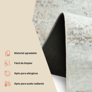 Alfombra Venezia Beige Gris Vintage