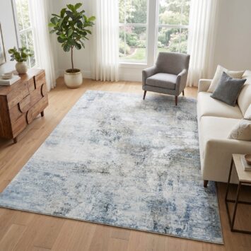 Alfombra Bari Azul Gris Vintage