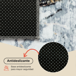 Alfombra Venezia Gris Dorado Mármol