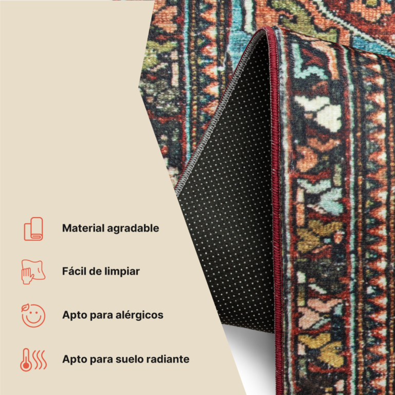 Alfombra Ispahan Multicolor Roseta Vintage