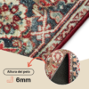 Alfombra Ispahan Burdeos Tradicional