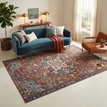 Alfombra Ispahan Multicolor Roseta Vintage