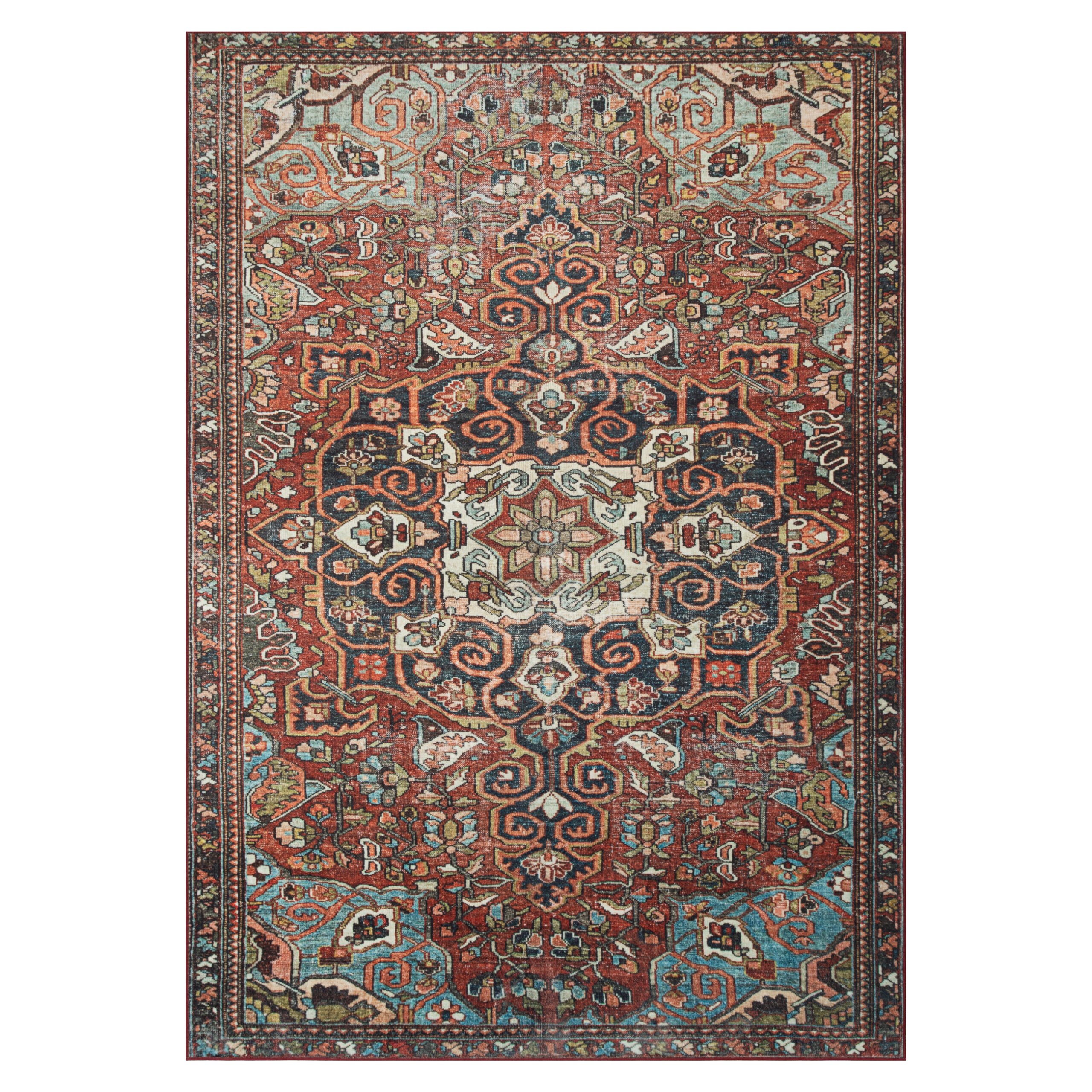 Alfombra Ispahan Multicolor Roseta Vintage
