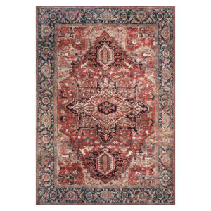 Alfombra Ispahan Burdeos Tradicional