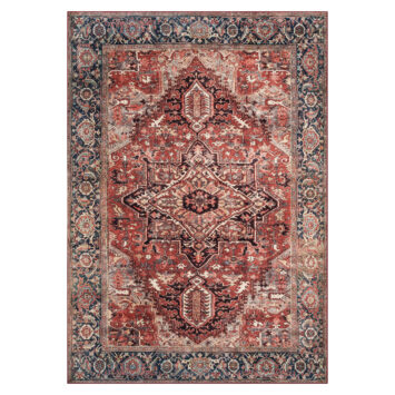 Alfombra Ispahan Burdeos Tradicional