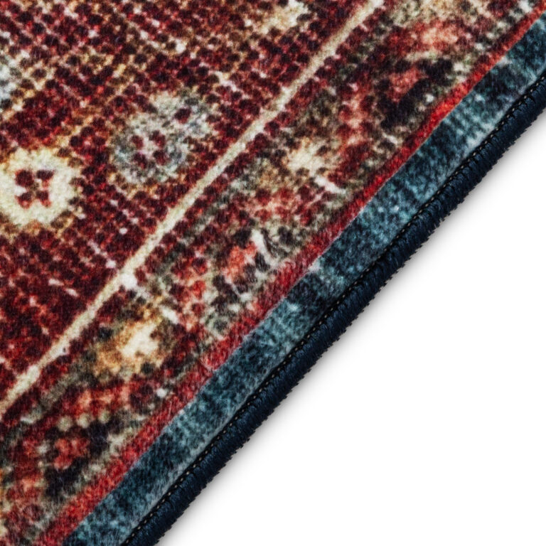Alfombra Ispahan Burdeos Azul Marino Vintage