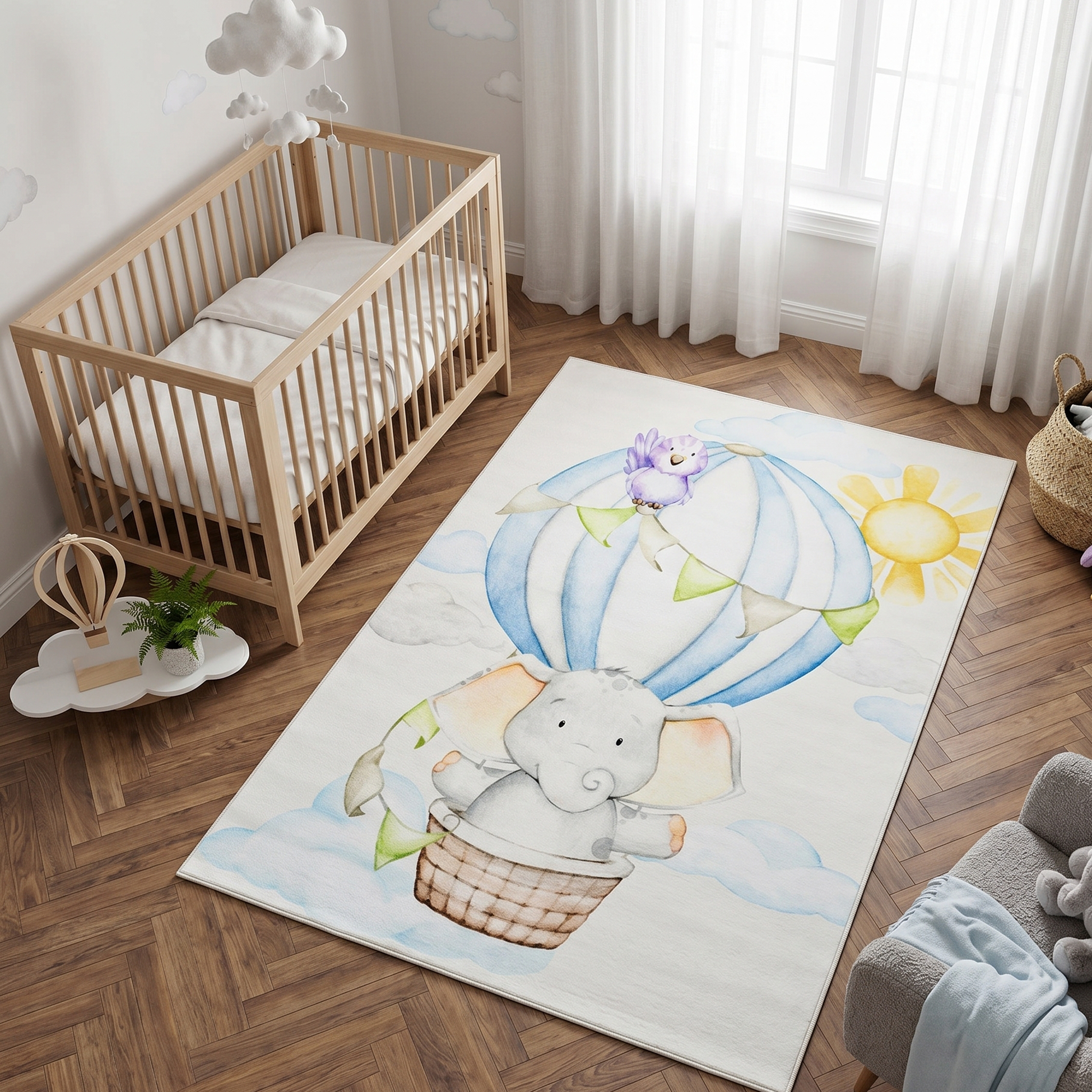 Alfombra Infantil Kids Multicolor Elefante